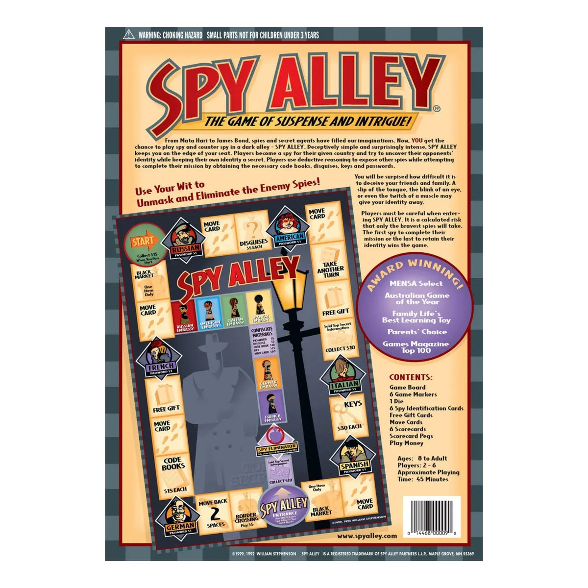 Spy Alley Family Board Game