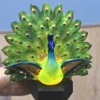 Totally Luxe Solar Powered Kinetic Peacock Light