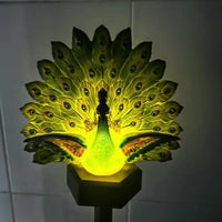 Totally Luxe Solar Powered Kinetic Peacock Light