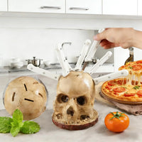 Realistic Skeleton Head Horror Knife Stand