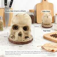 Realistic Skeleton Head Horror Knife Stand