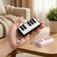 Mini Piano Keyboard Clickable Fidget Keychain