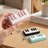 Mini Piano Keyboard Clickable Fidget Keychain