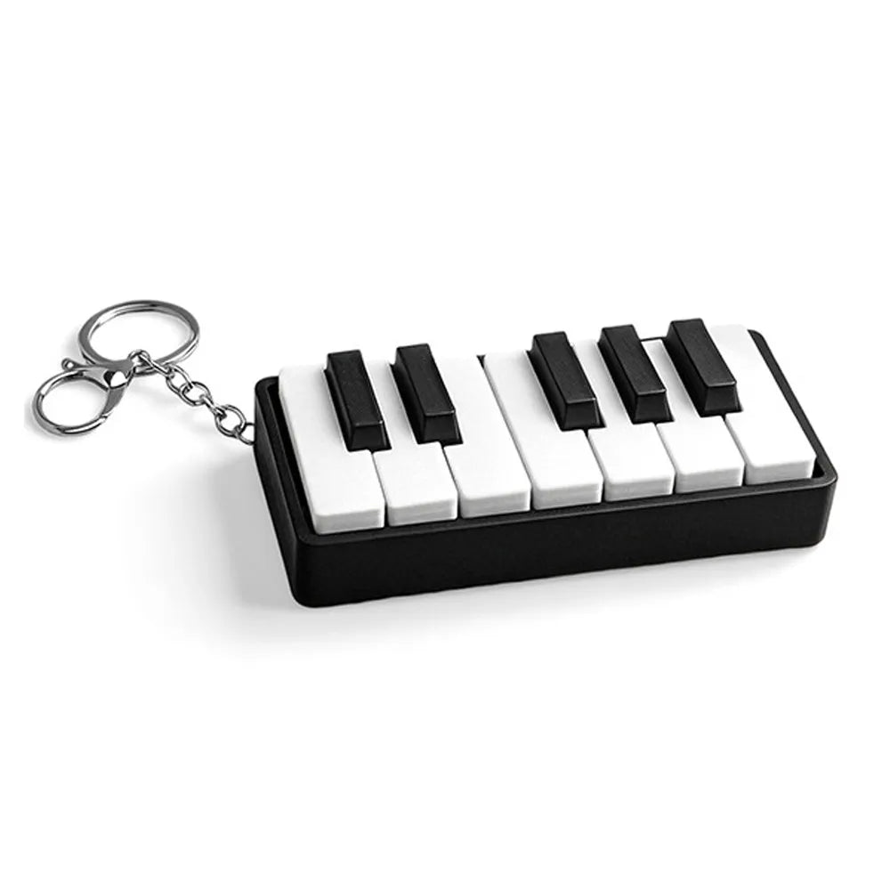 Mini Piano Keyboard Clickable Fidget Keychain