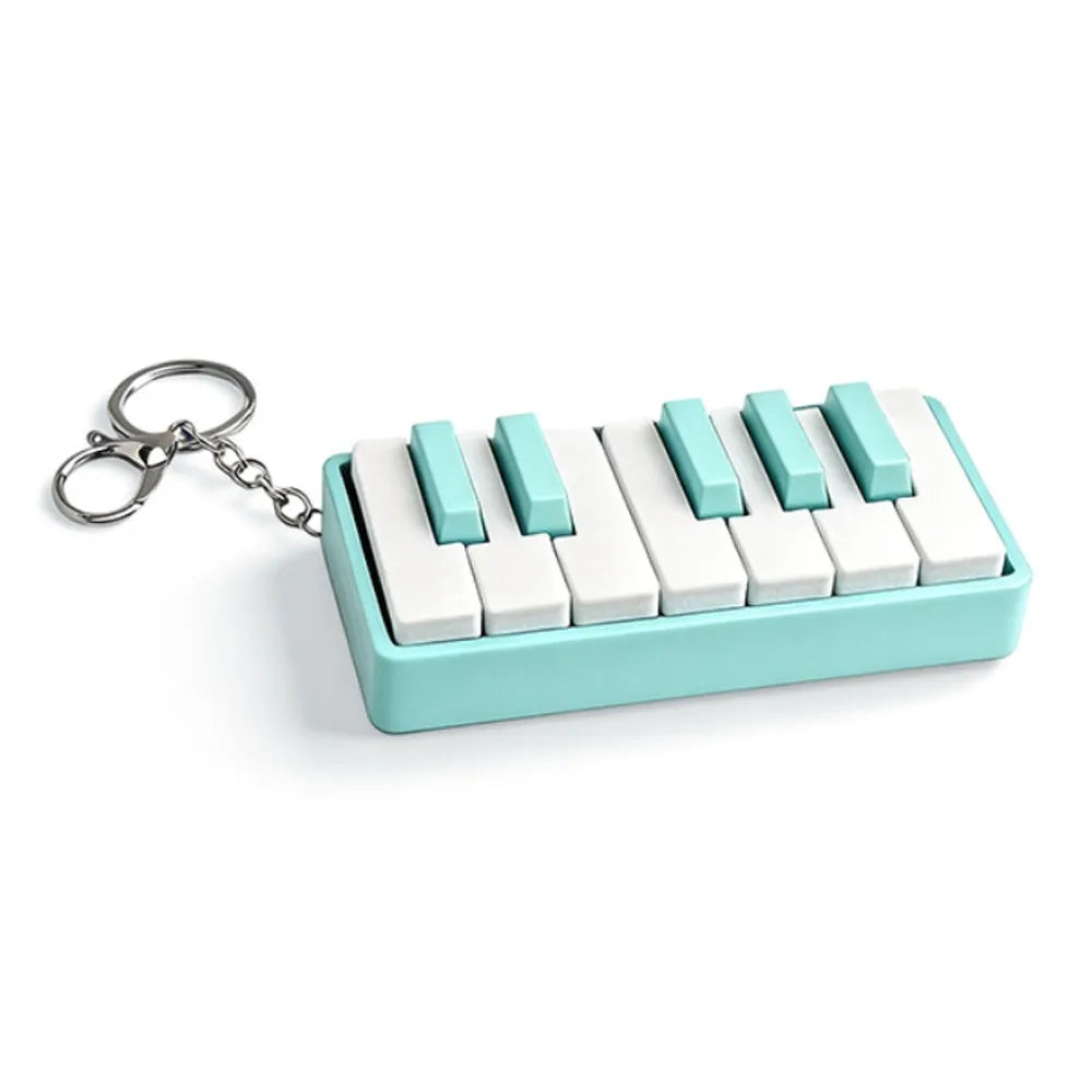 Mini Piano Keyboard Clickable Fidget Keychain