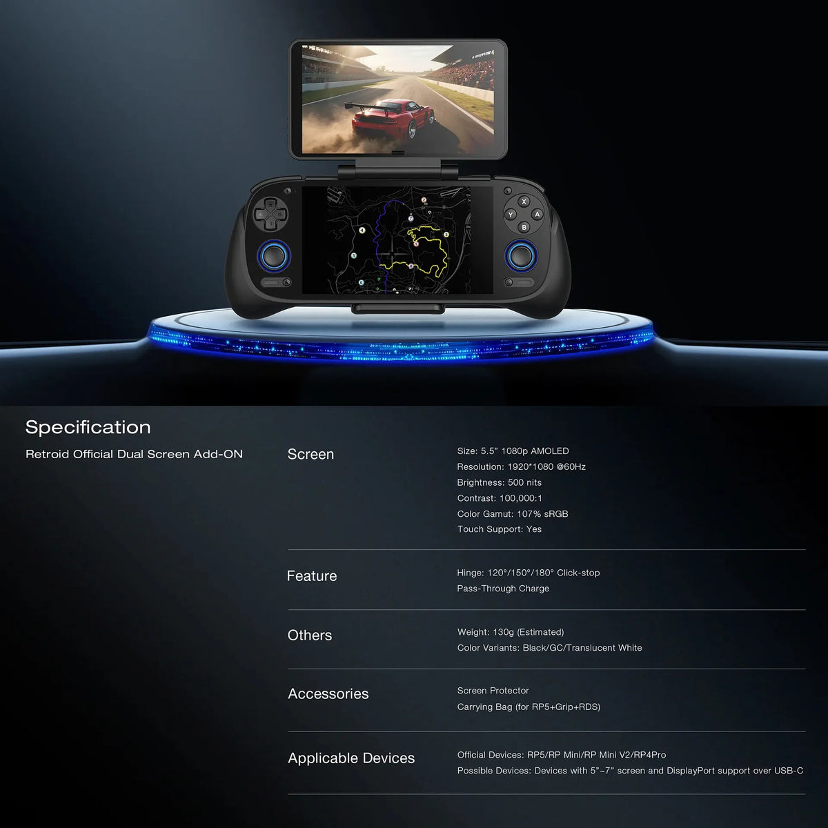 Retroid Pocket Dual Screen Add-On Display