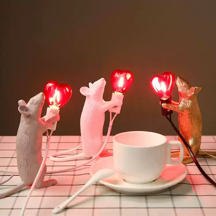 Seletti Love Heart Mouse Resin Ambient Table Lamp