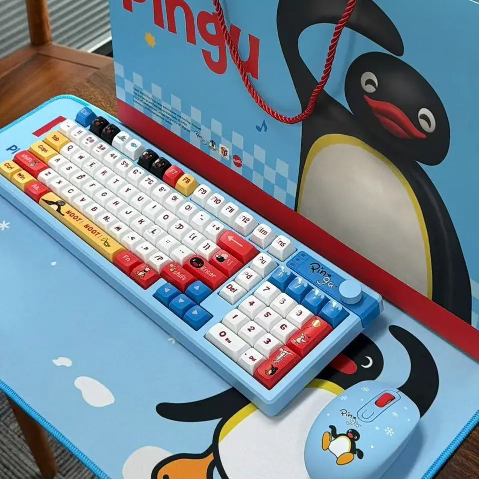 Pingu Nostalgia Wireless Keyboard And Mouse Set