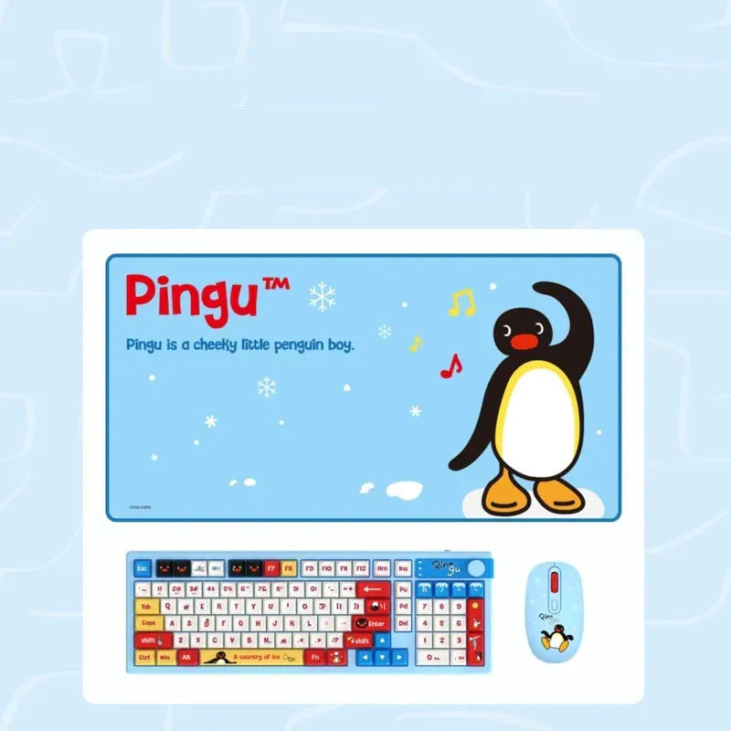 Pingu Nostalgia Wireless Keyboard And Mouse Set