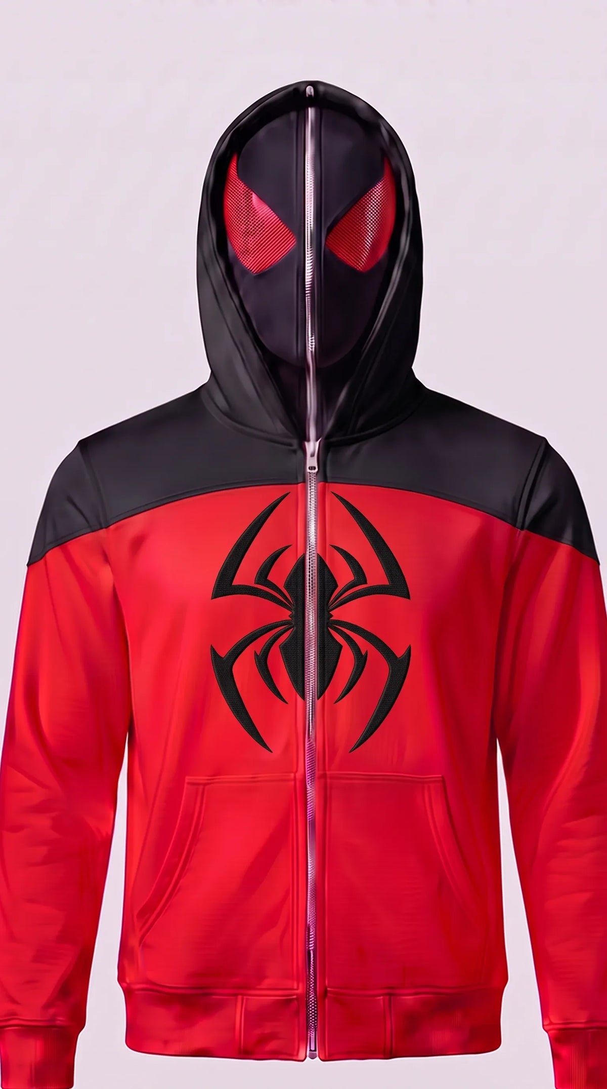 Spiderman Full Zip Mask Cosplay Hoodie