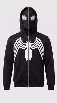 Spiderman Full Zip Mask Cosplay Hoodie