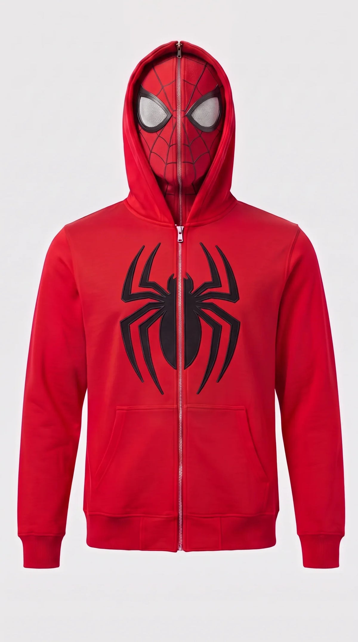 Spiderman Full Zip Mask Cosplay Hoodie