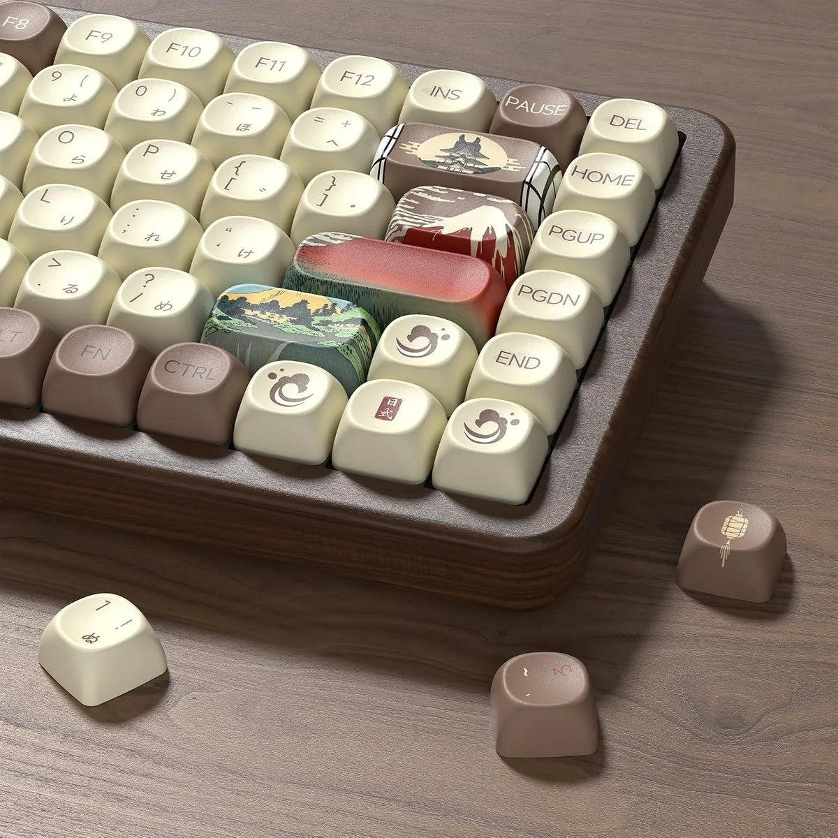 Womier WD75 V2 Artisan Walnut Mechanical Keyboard