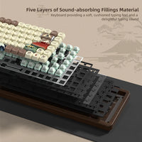 Womier WD75 V2 Artisan Walnut Mechanical Keyboard