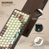 Womier WD75 V2 Artisan Walnut Mechanical Keyboard