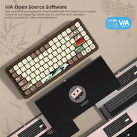 Womier WD75 V2 Artisan Walnut Mechanical Keyboard