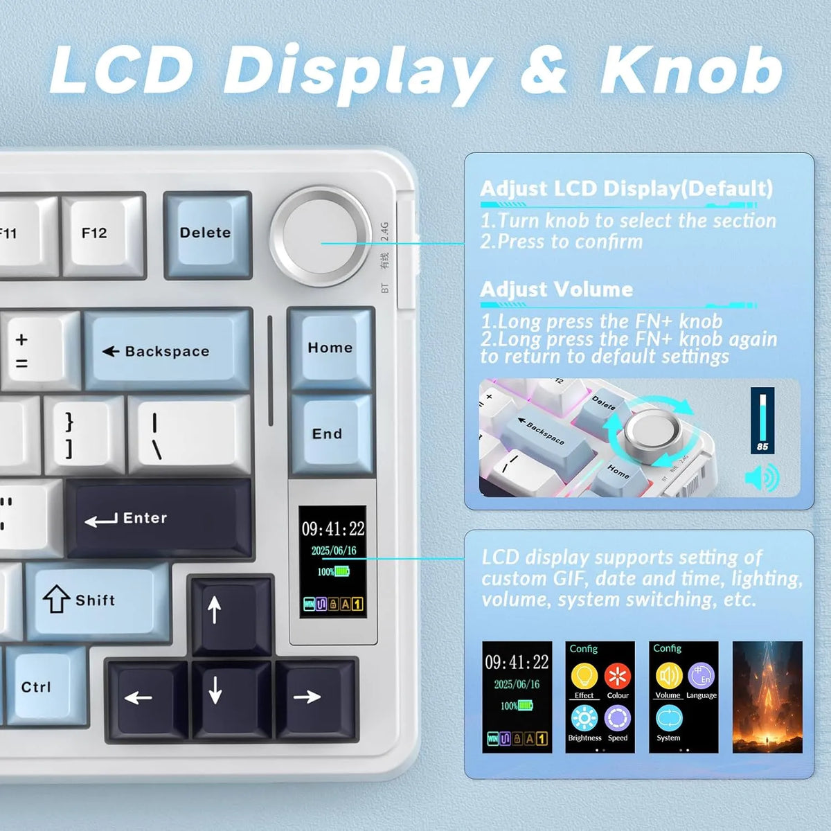 AULA S75 Pro Smart Display Mechanical Gaming Keyboard