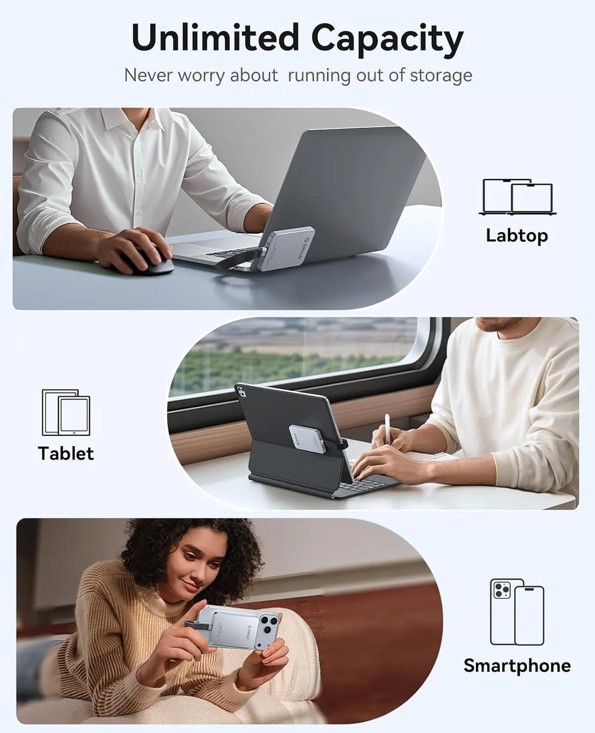 ORICO K5 Mini-VB 1 TB Magnetic Portable SSD