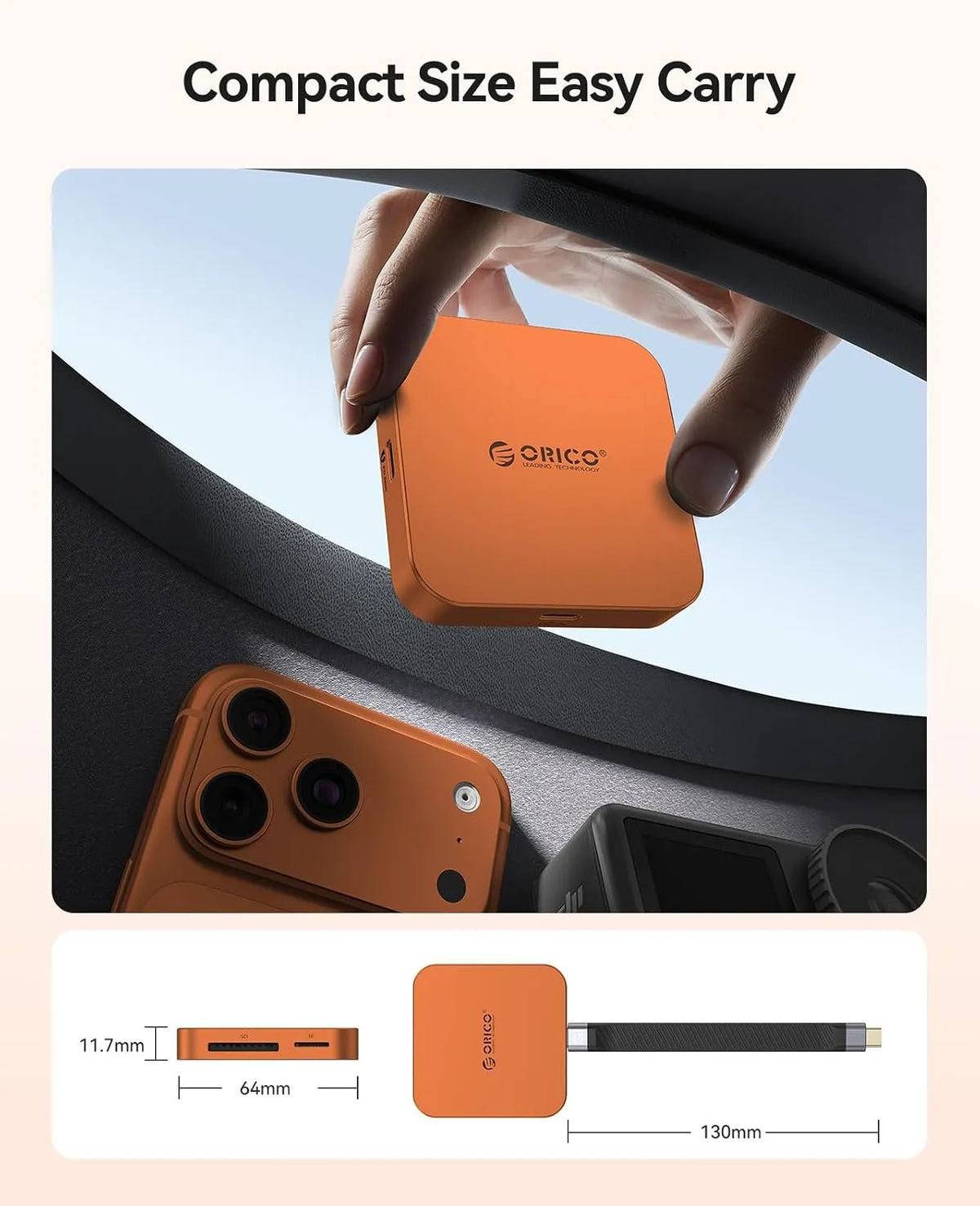 ORICO Magnetic Dual-Slot Card Reader Hub