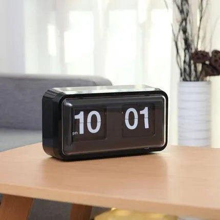 Mid Century Auto Flip Mechanical Desk Clock