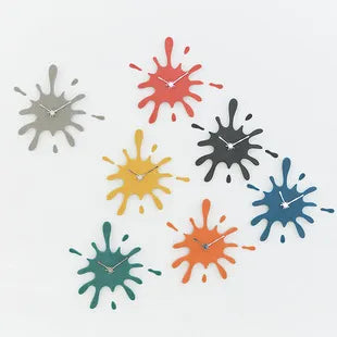 Chroma Splash Paint Splatter Wall Clock