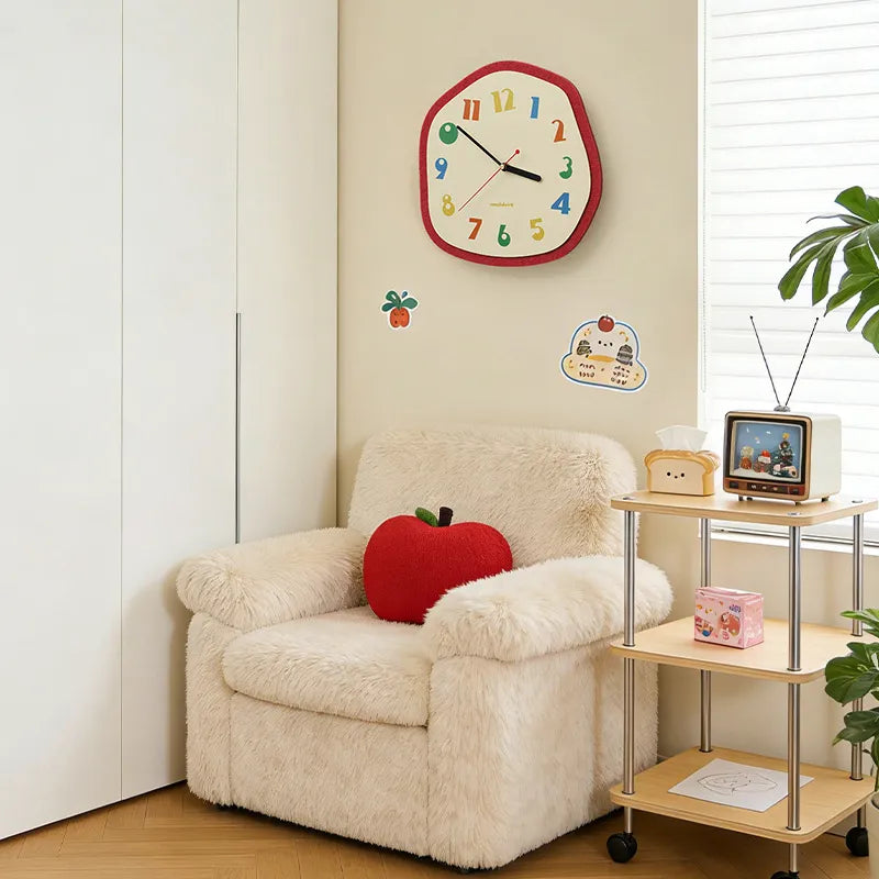 emitdoog Organic Pebble Felt Acoustic Wall Clock