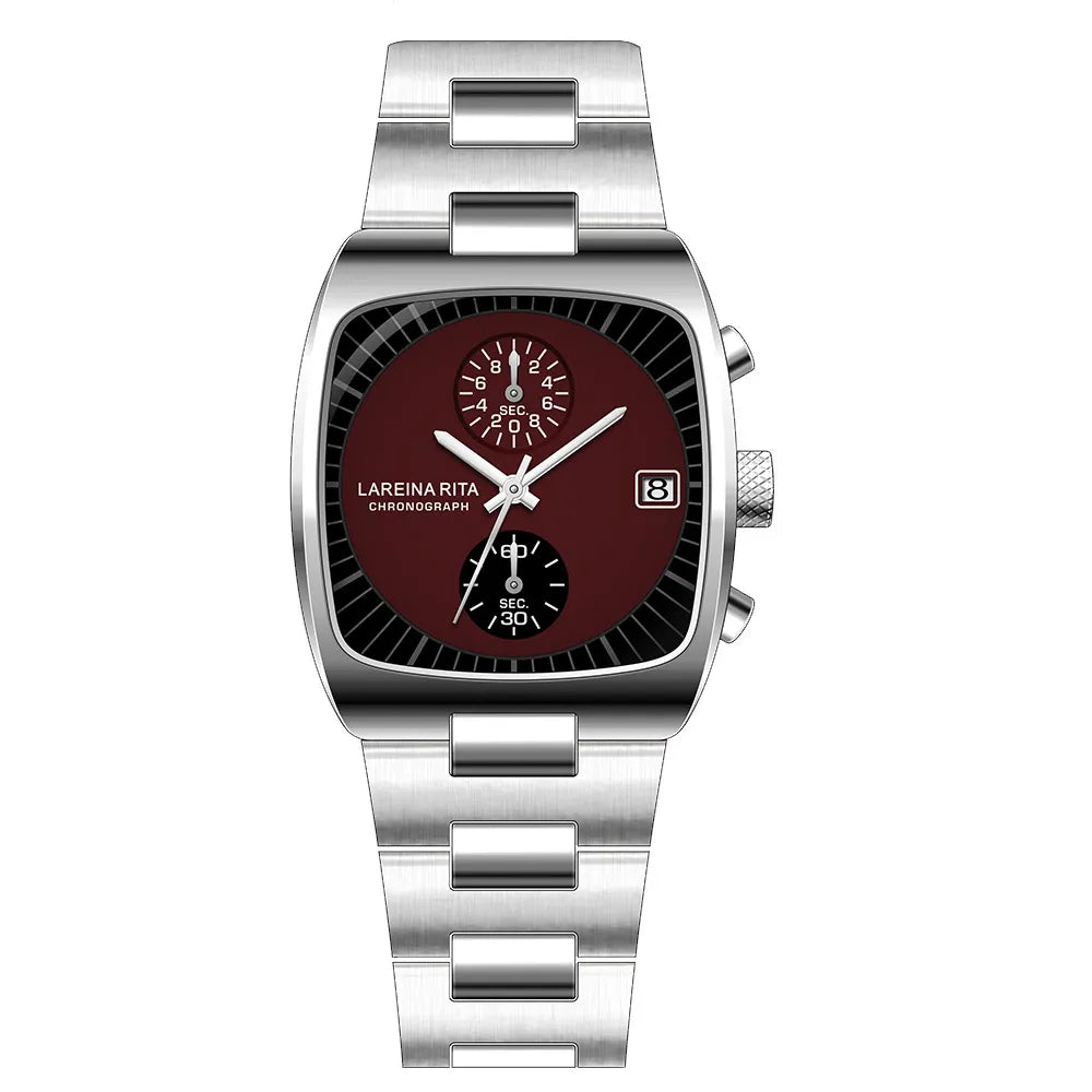 Lareina Rita Cushion Chronograph Steel Bracelet Watch