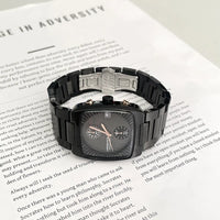 Lareina Rita Cushion Chronograph Steel Bracelet Watch