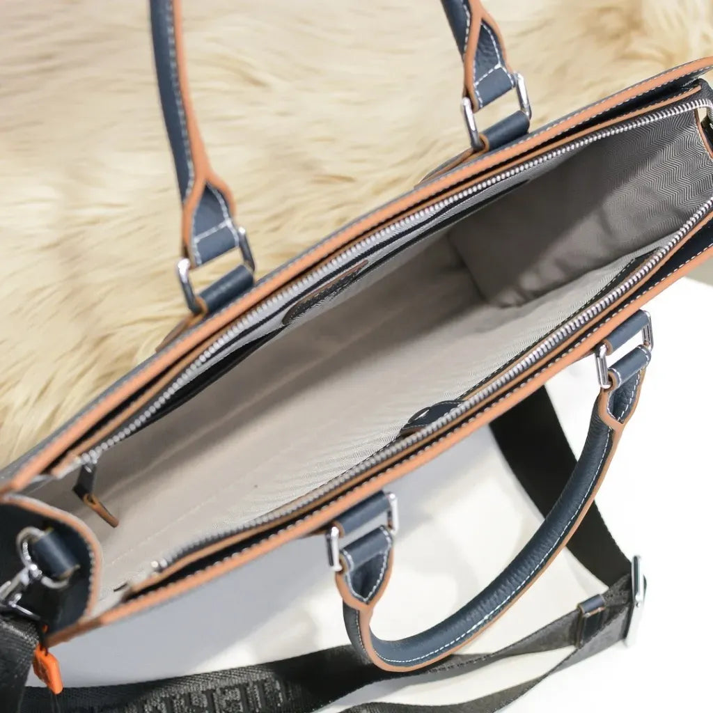 Horse Carriage Luxe Executive Togo Briefcase