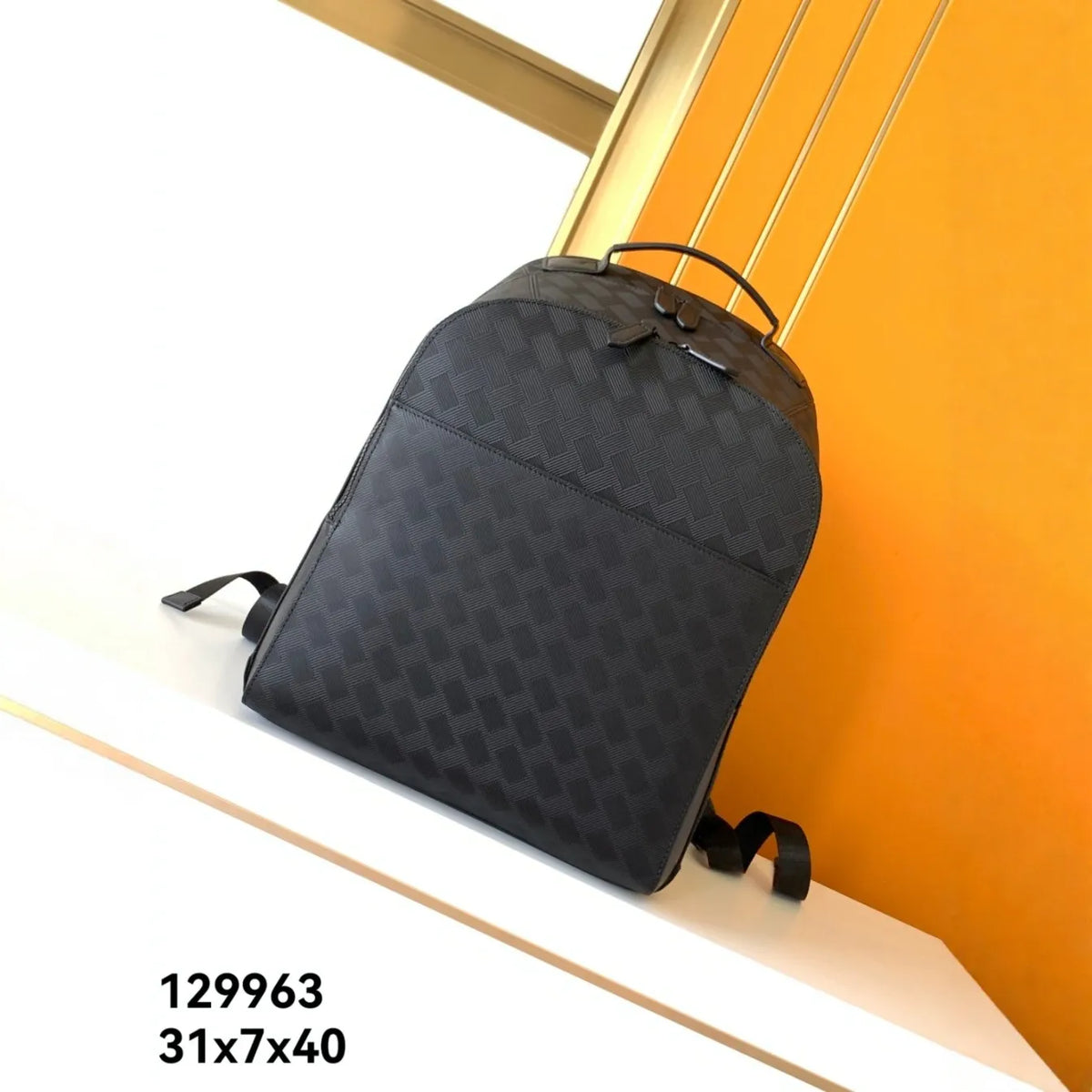 B-Mountain Intrecciato Slim Architectural Leather Backpack