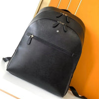 B-Mountain Sartorial Saffiano Leather Executive Backpack