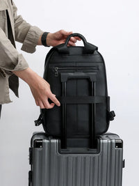 B-Mountain Obsidian Pebbled Minimalist Backpack