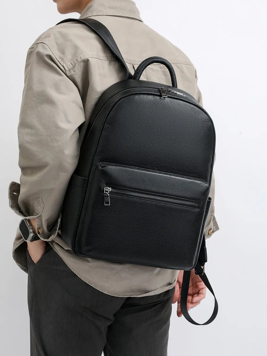 B-Mountain Obsidian Pebbled Minimalist Backpack