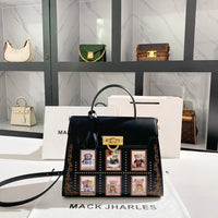 Mack Jhosel Tarot Studded Kelly Satchel