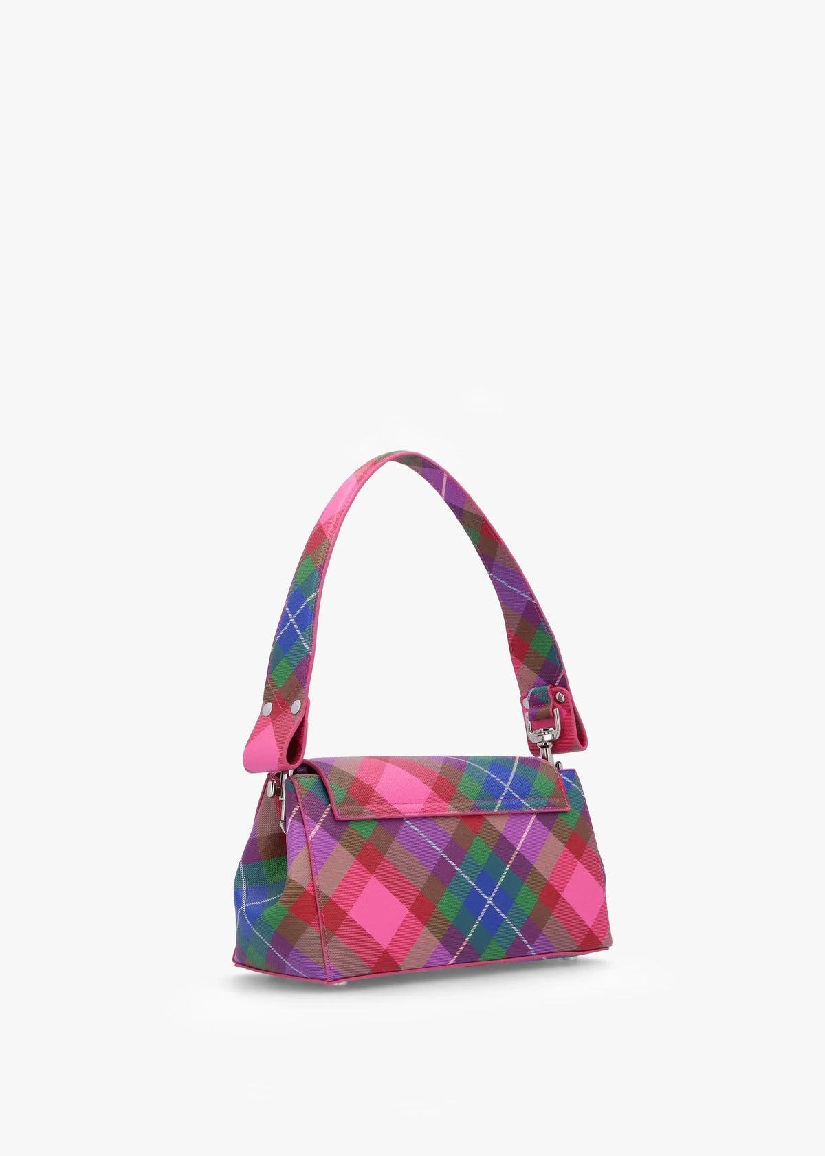 VW Hazel Medium Candy Tartan Flap Shoulder Bag