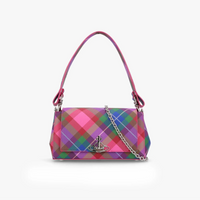 VW Hazel Medium Candy Tartan Flap Shoulder Bag