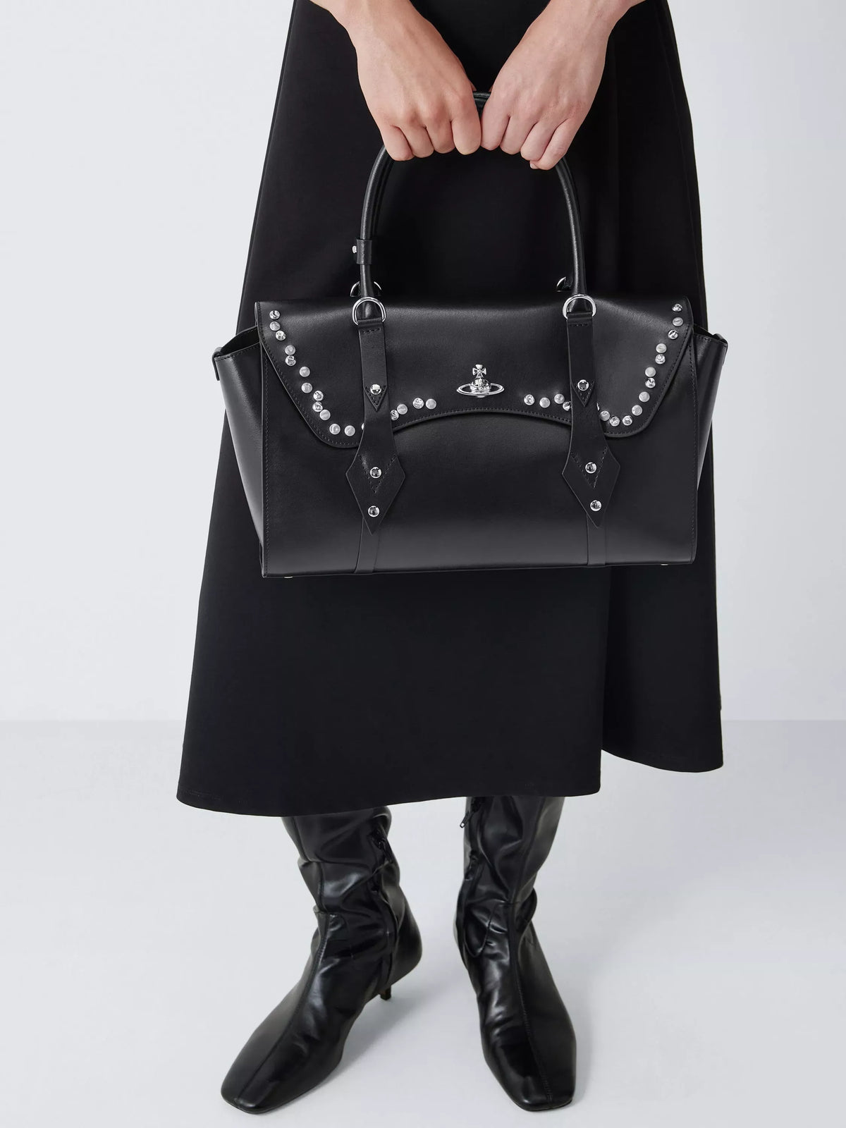 VW Bettina Studded Smooth Leather Handbag