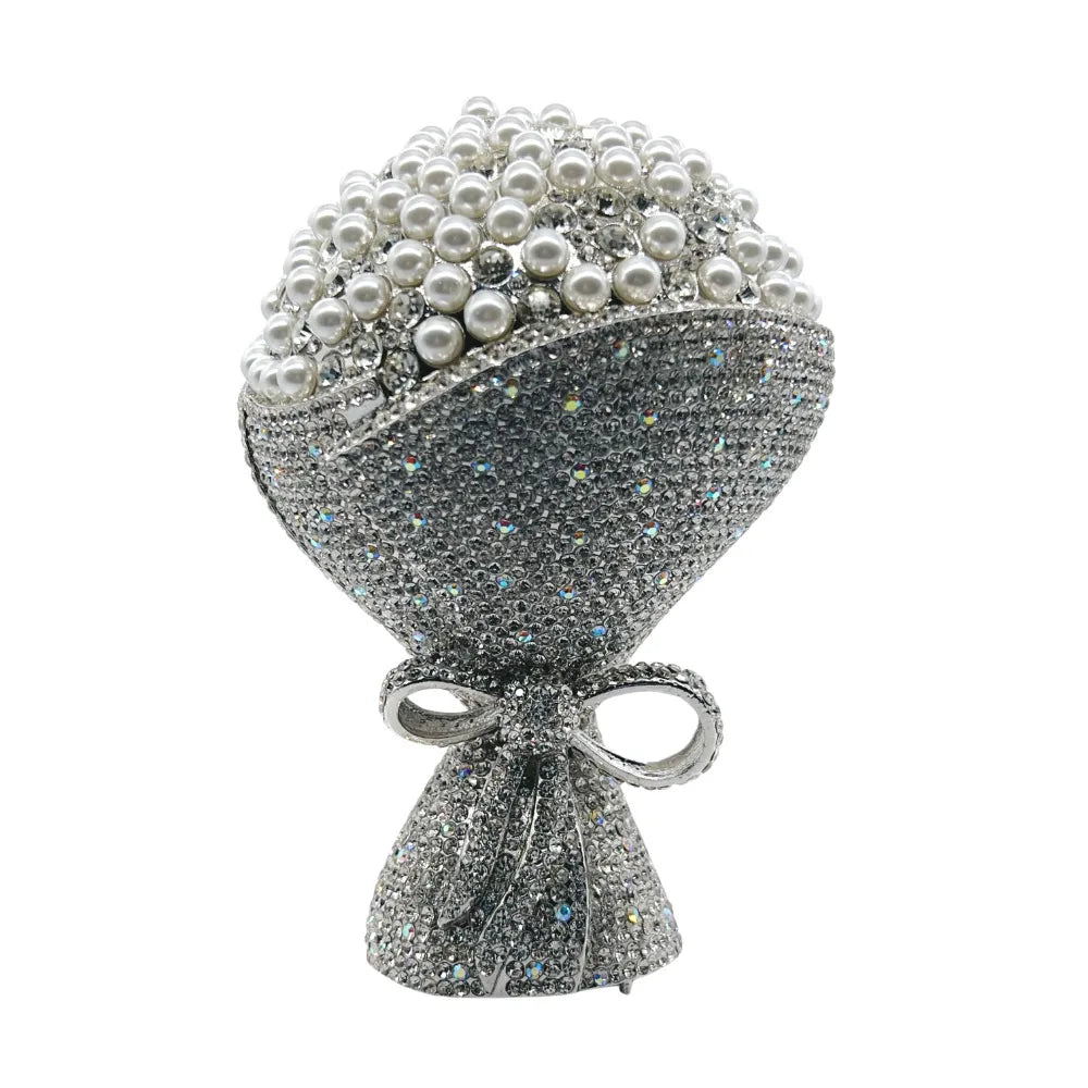 Floral Bouquet Minaudière Evening Clutch