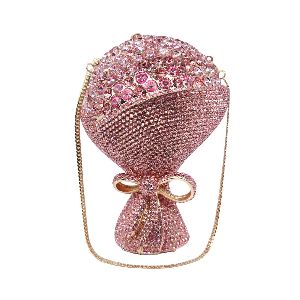 Floral Bouquet Minaudière Evening Clutch