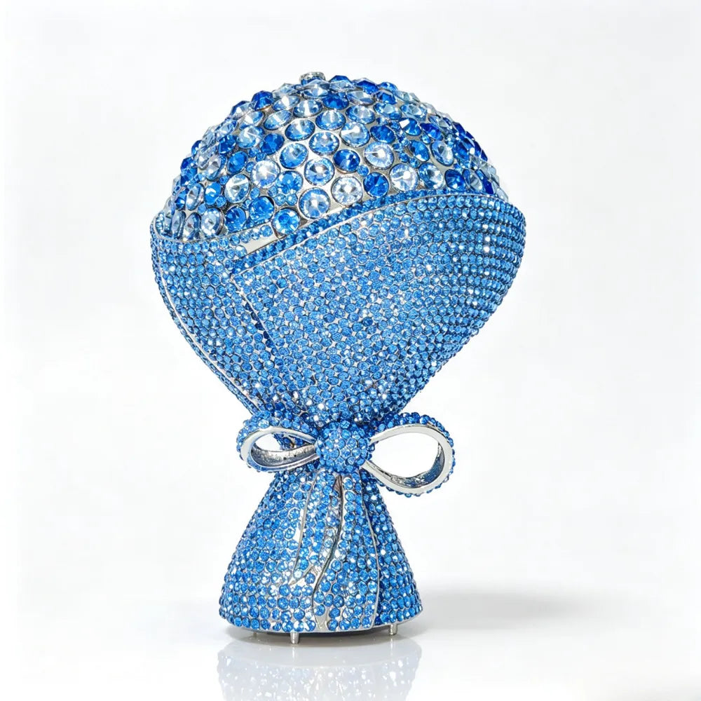 Floral Bouquet Minaudière Evening Clutch