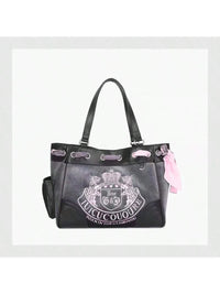 J- Couture Daydreamer Velour Shoulder Tote