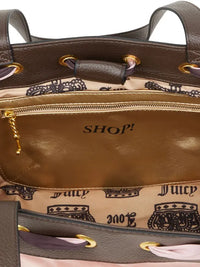 J- Couture Daydreamer Velour Shoulder Tote