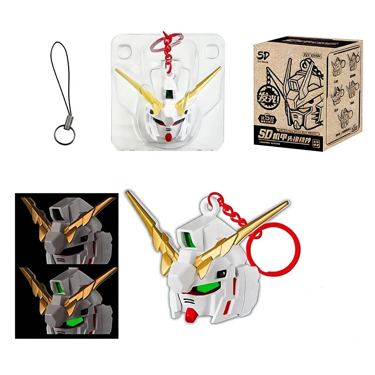 Bandai Mobile Suit Gundam Light-Up Keychain