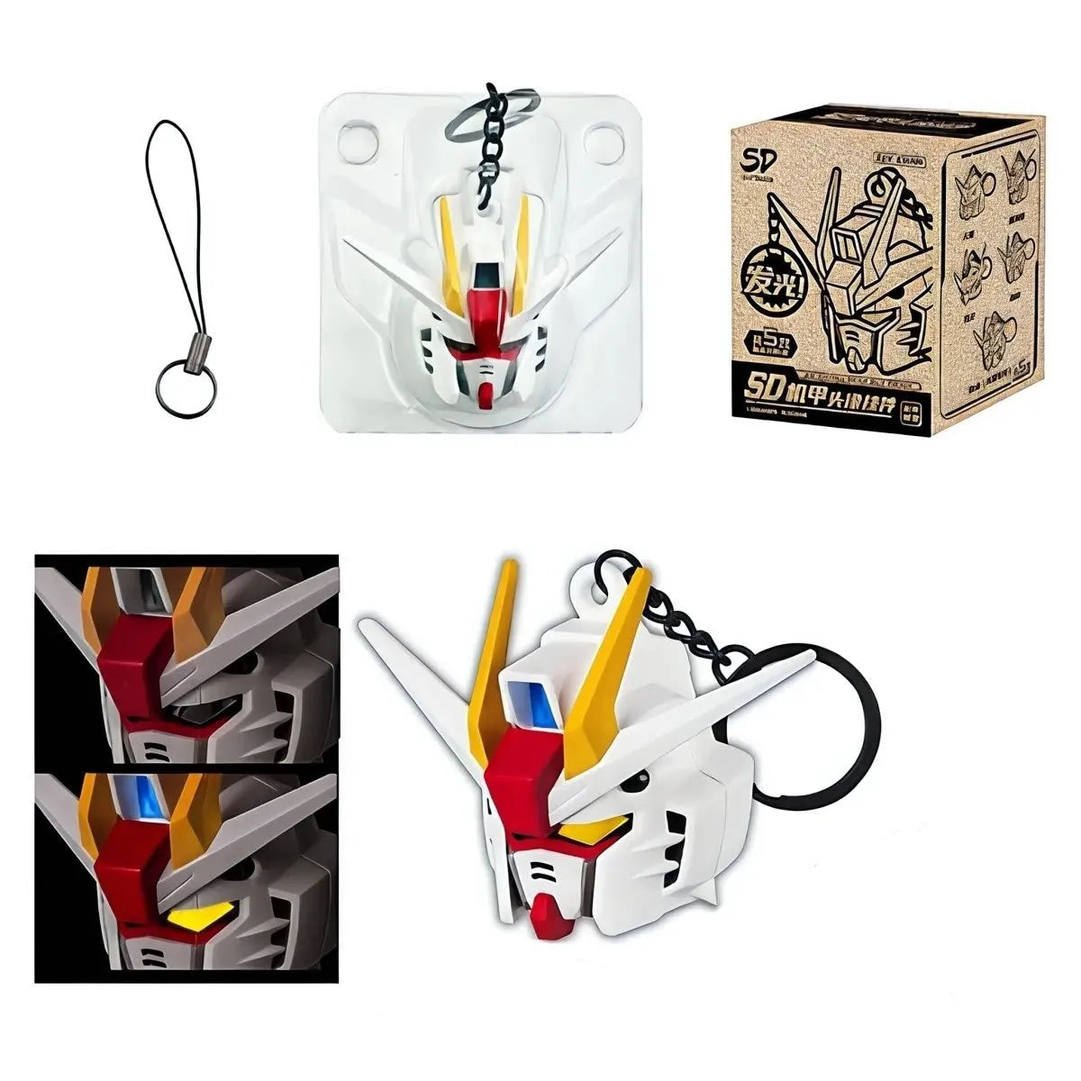 Bandai Mobile Suit Gundam Light-Up Keychain