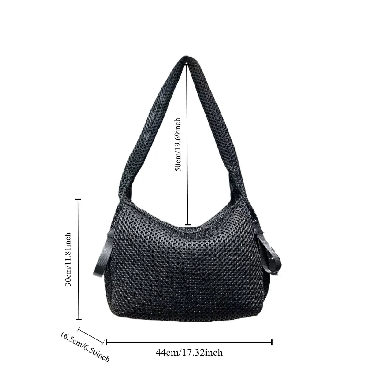 Cyberpunk Honeycomb Mesh Slouchy Hobo Sling