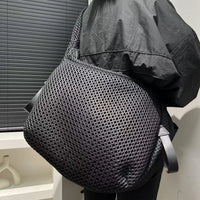 Cyberpunk Honeycomb Mesh Slouchy Hobo Sling