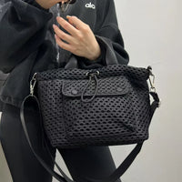 Honeycomb Mesh Cargo Crossbody Handbag