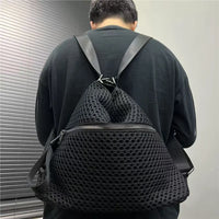 Cyberpunk Mesh Convertible Hobo Backpack