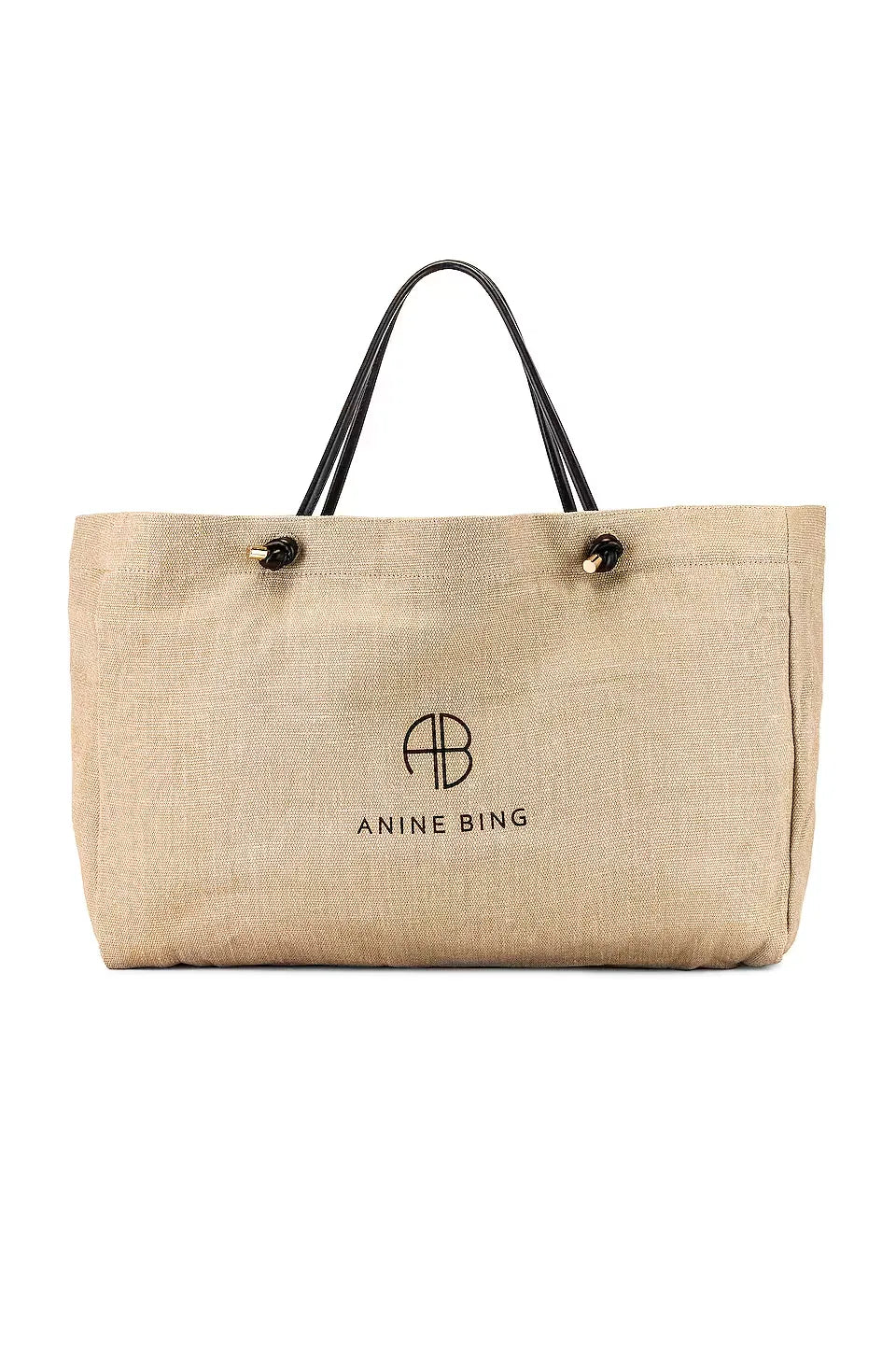 Anine Bing Woven Jute Shopper Tote