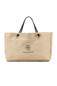 Anine Bing Woven Jute Shopper Tote